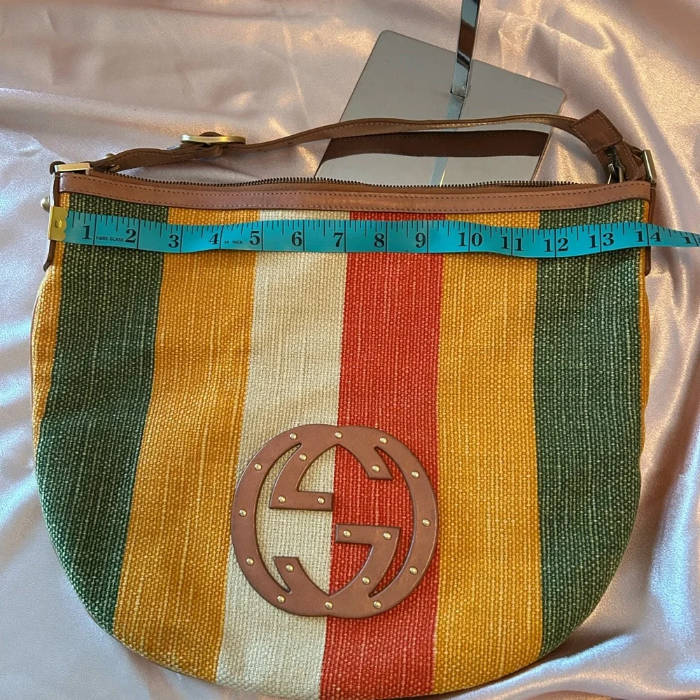 Gucci Blondie Striped Hobo Bag